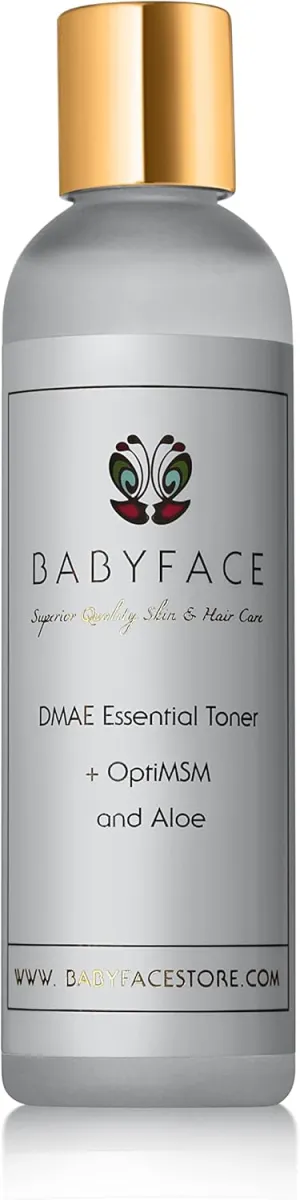 Babyface DMAE Essential Firming Toner – Tightens, Smooths, and Preps Skin with OptiMSM, Aloe & White Willow Bark (4.4 oz)