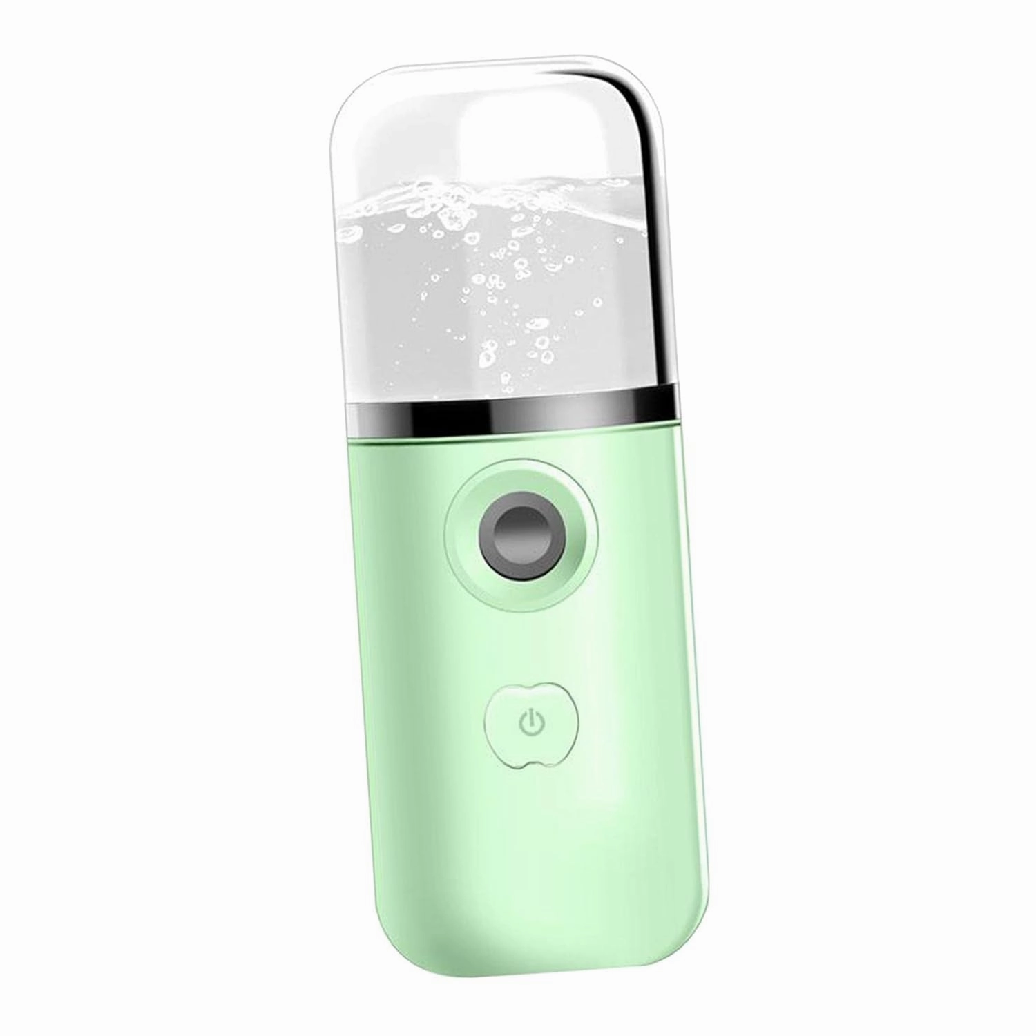 barenx Hand-held Portable Nano Ionic Facial Steamer Mist Sprayer for Makeup Moisturizing Support Adding Toner and Pure Milk - apple green