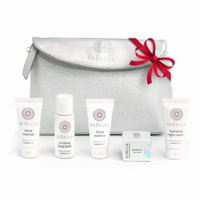 BeBella Probiotic SkinCare Kit - w/Facial Cleanser Toner Essence, Night Cream & Full size Eye Cream - Healthy Skin Barrier Protection |Anti-Aging Hydrating-Great gift for Women