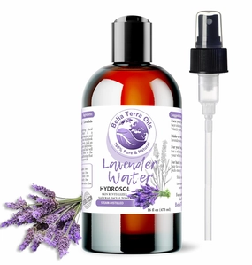 Bella Terra Oils - Hydrosol Water 16oz - Luxurious Lavender Organic Lavender Water, Packed with Essential Minerals & Amino Acids, Ultimate Skin Quencher