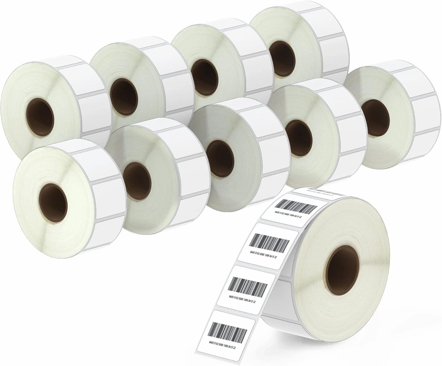 BETCKEY - 1.25" x 1" (32 mm x 25 mm) Barcode & Address Labels Compatible with Zebra & More Label Printer,Premium Adhesive & Perforated [10 Rolls, 13800 Labels]
