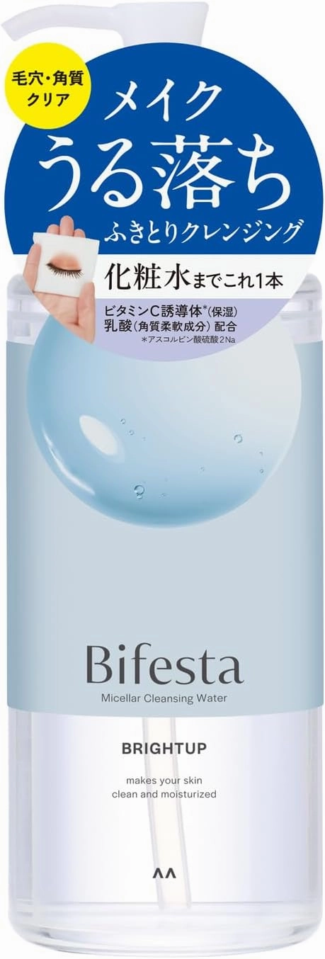 Bifesta Micellar Cleansing Water Bright Up Wiping Type Pore/Keratin Clear Toner Derived Oil Free Fragrance Free 400ml