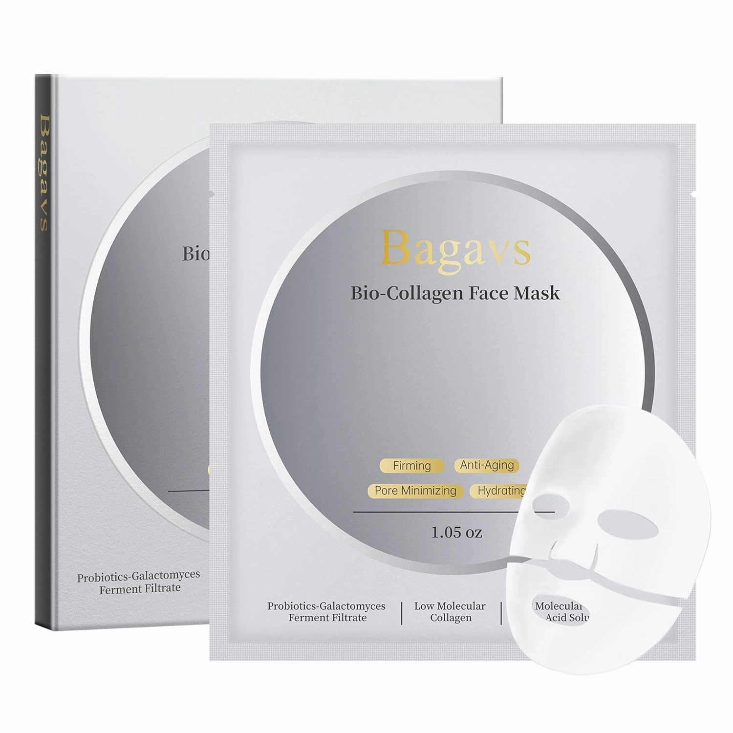 Bio-Collagen Overnight Hydrating Face Mask with Deep Collagen for Skin Care, Anti-Wrinkle Lifting, 30g x 4ea