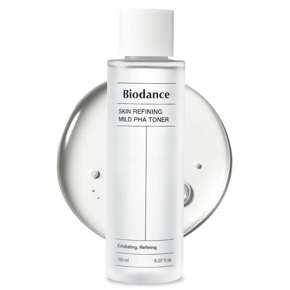 Biodance Skin Refining Mild PHA Toner, Gentle Exfoliating Face Toner for Sensitive Skin with Ceramides & NMF | 5.07 fl.oz,150ml