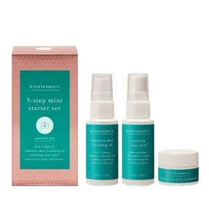 Bioelements 3-Step Starter Set: Sensitive Skin - Includes Cleansing Oil, Soothing Reset Mist Toner & Barrier Fix Daily Hydrator Moisturizer