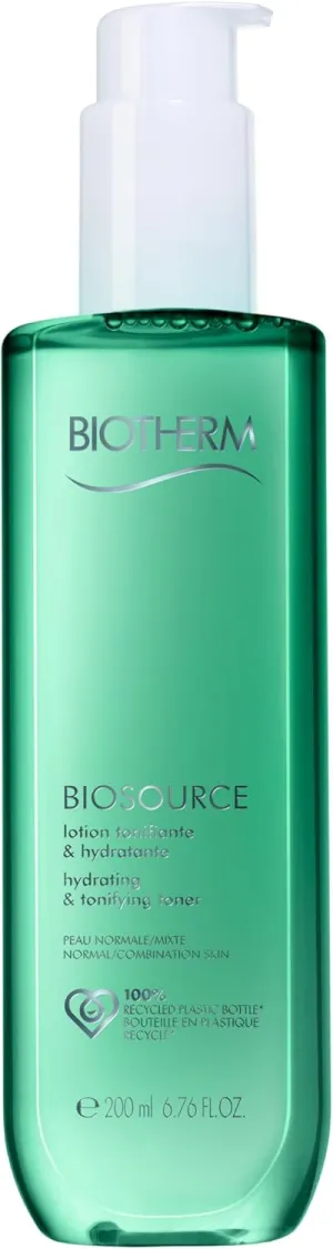 Biotherm Biosource Hydrating & Tonifying Toner for Normal to Combination Skin with Biotech Plankton, Cleanses, Exfoliates and Hydrates The Skin, 6.7 Fl. Oz.