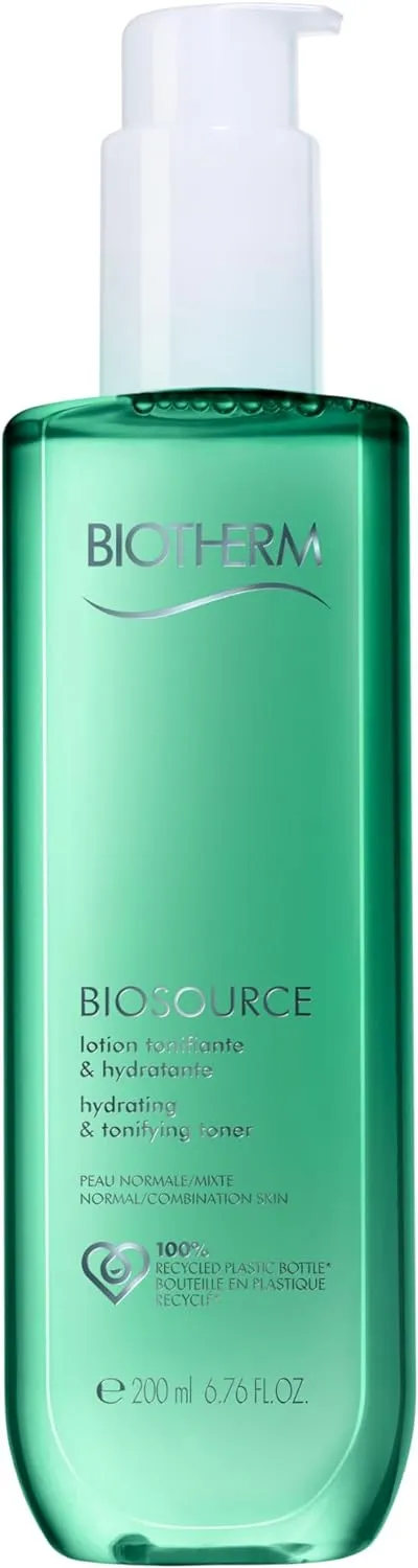 Biotherm Biosource Hydrating & Tonifying Toner for Normal to Combination Skin with Biotech Plankton, Cleanses, Exfoliates and Hydrates The Skin, 6.7 Fl. Oz.