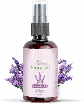 BK 100% Pure Lavender Jal - Lavender Water - Toner, Face-Mist, Astringent & Face Spray- Ayurvedic Steam-Distilled for Oil-Control, Acne-Control, Skin Hydration (Pack of 1, 100 ml)