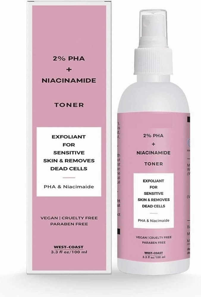 BK PHA 2%   Niacinamide Face Mist Toner - Mild Exfoliation| Pore Tightening |Oily & Normal Skin (100ml)