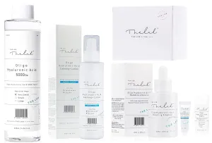Blanc Doux Oligo Hyaluronic Acid Deep Hydrating Essence Ampoule Serum 1.01 fl. oz.   Calming  Lotion 5.07 fl. oz. for Sensitive and Dry Skin Types   Toner - Hydrating Face Moisturizer for Sensitive