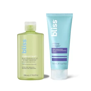 Bliss Disappearing Act Niacinamide Toner  Micro Magic | Skin-Renewing Microdermabrasion Scrub