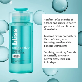 bliss Clear Genius Clarifying Toner   Serum