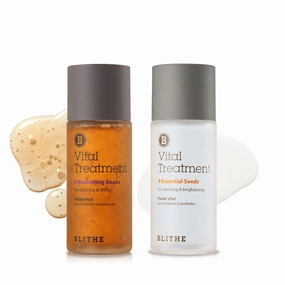 Blithe Vital Treatment 8 Nourishing Beans & 9 Essential Seeds Travel Size - Korean Essence Toner with Soybean and Red Mung Bean for Firming Wrinkles & Green Tea Seed Niacinamide for Skin Brightening