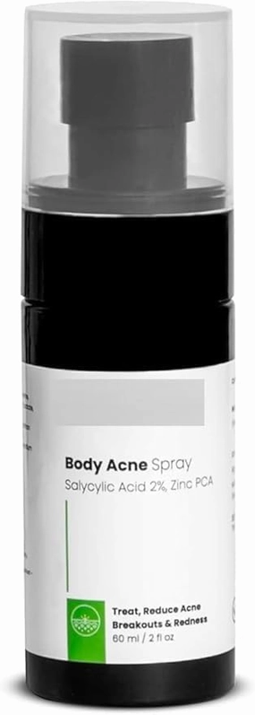 Body Spray for Men & Women, Skin Toner for Neck, Shoulders & Back Acne, Skin Care with 2% Salicylic Acid & Zinc PCA, Helps in Skin Texture & Acne Breakouts - 60ml