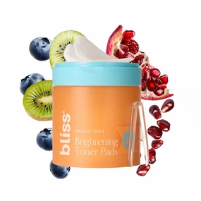 Bright Idea Brightening Vitamin C Toner Pads & Leave-On Sheet Masks | Brightens Skin for a Radiant Complexion with Antioxidants and Peptides, 70 pads