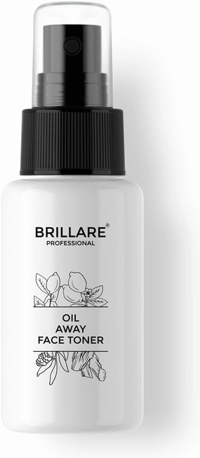 Brillare Oil Away 100% Natural Face Toner with Tea Tree, Lemon and Zinc (50 ML), Zero Chemicals