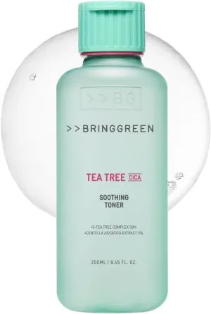 BRING GREEN Tea Tree CICA Soothing Toner | Mild Daily Skincare Routine for Cooling and Hydrating Effect (8.5 Fl. Oz., 250ml)