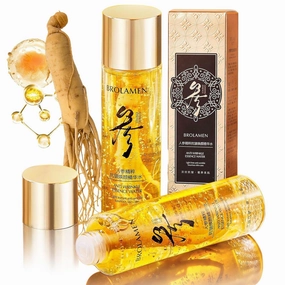 BROLAMEN Ginseng Anti-Wrinkle Essence Toner, 120ml/4.2oz Ginseng Extract Liquid for Face, Rich Collagen Peptide Korean Red Ginseng Extract Serum Oil Moisturizer Essence (1Pcs)