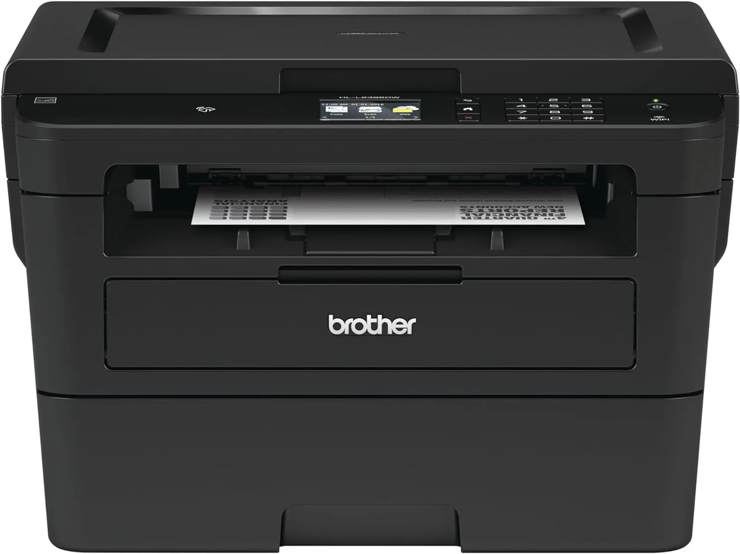 Brother Compact Monochrome Laser Printer, HLL2395DW, Flatbed Copy & Scan, Wireless Printing, NFC, Includes 4 Month Refresh Subscription Trial and Amazon Dash Replenishment Ready,Black