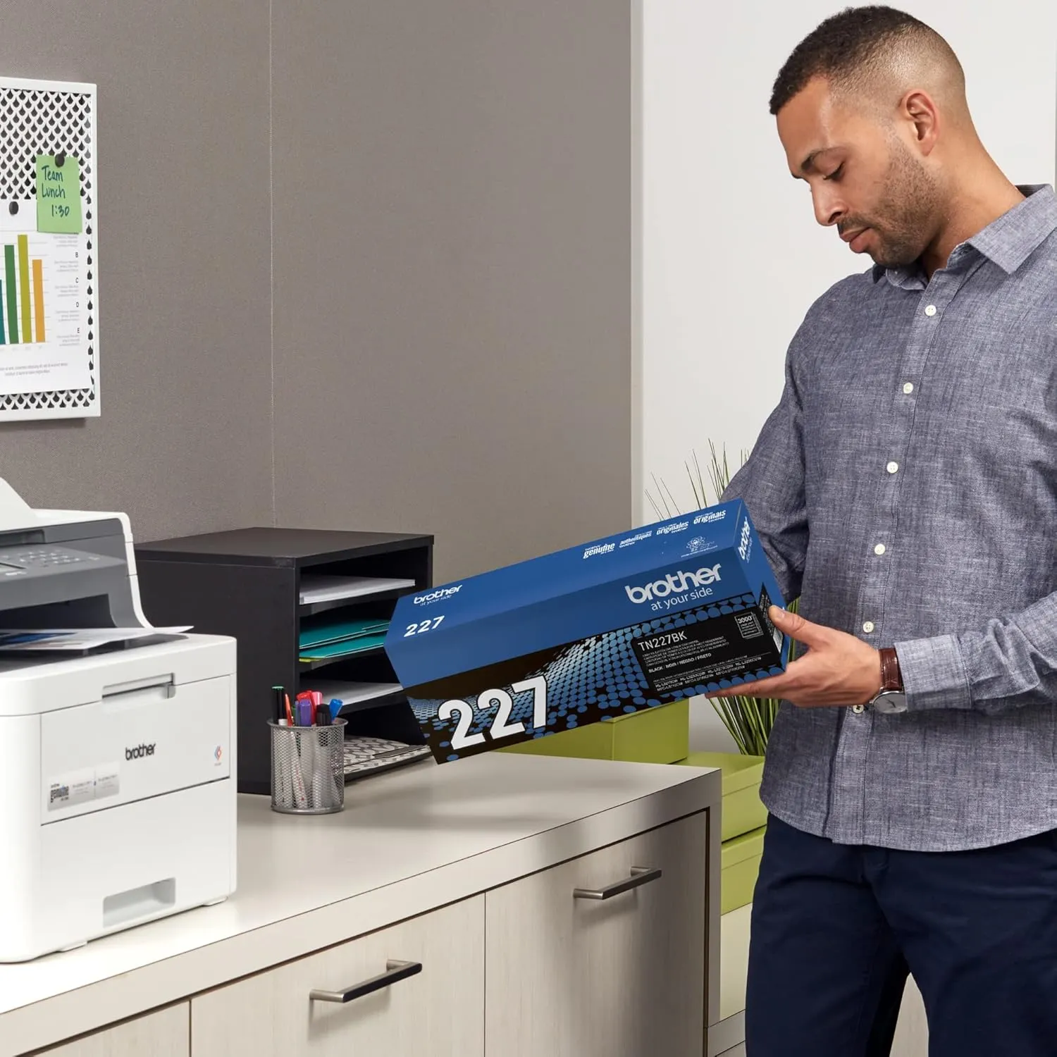 Brother Genuine TN227, TN227BK, High Yield Toner Cartridge, Replacement Black Toner, Page Yield Up to 3,000 Pages, TN227BK, Amazon Dash Available