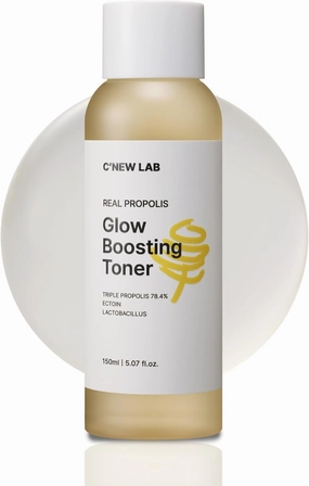 C’New LAB Real Propolis Glow Boosting Toner 150ml (5.07 fl.oz.) | Deep Hydration & Skin Barrier Strengthening Toner | Propolis Extract, Honey Extract, Panthenol, Korean Skin Care