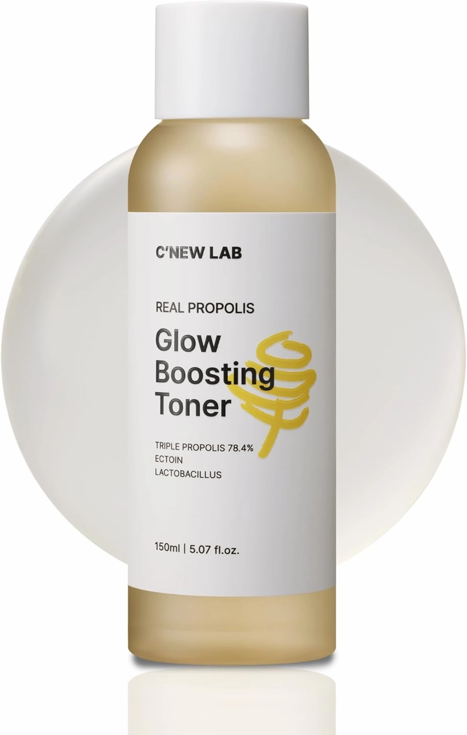 C’New LAB Real Propolis Glow Boosting Toner 150ml (5.07 fl.oz.) | Deep Hydration & Skin Barrier Strengthening Toner | Propolis Extract, Honey Extract, Panthenol, Korean Skin Care