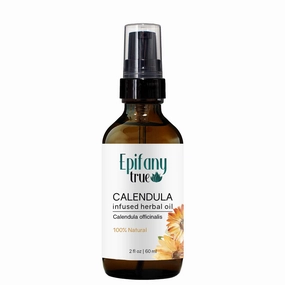 Calendula Oil 2oz | Natural Soothing Moisturizer for Sensitive Skin | Eczema Sunburn Chafed Chapped Dry Skin | Face Body Nails Hair | Calendula Officinalis Infused