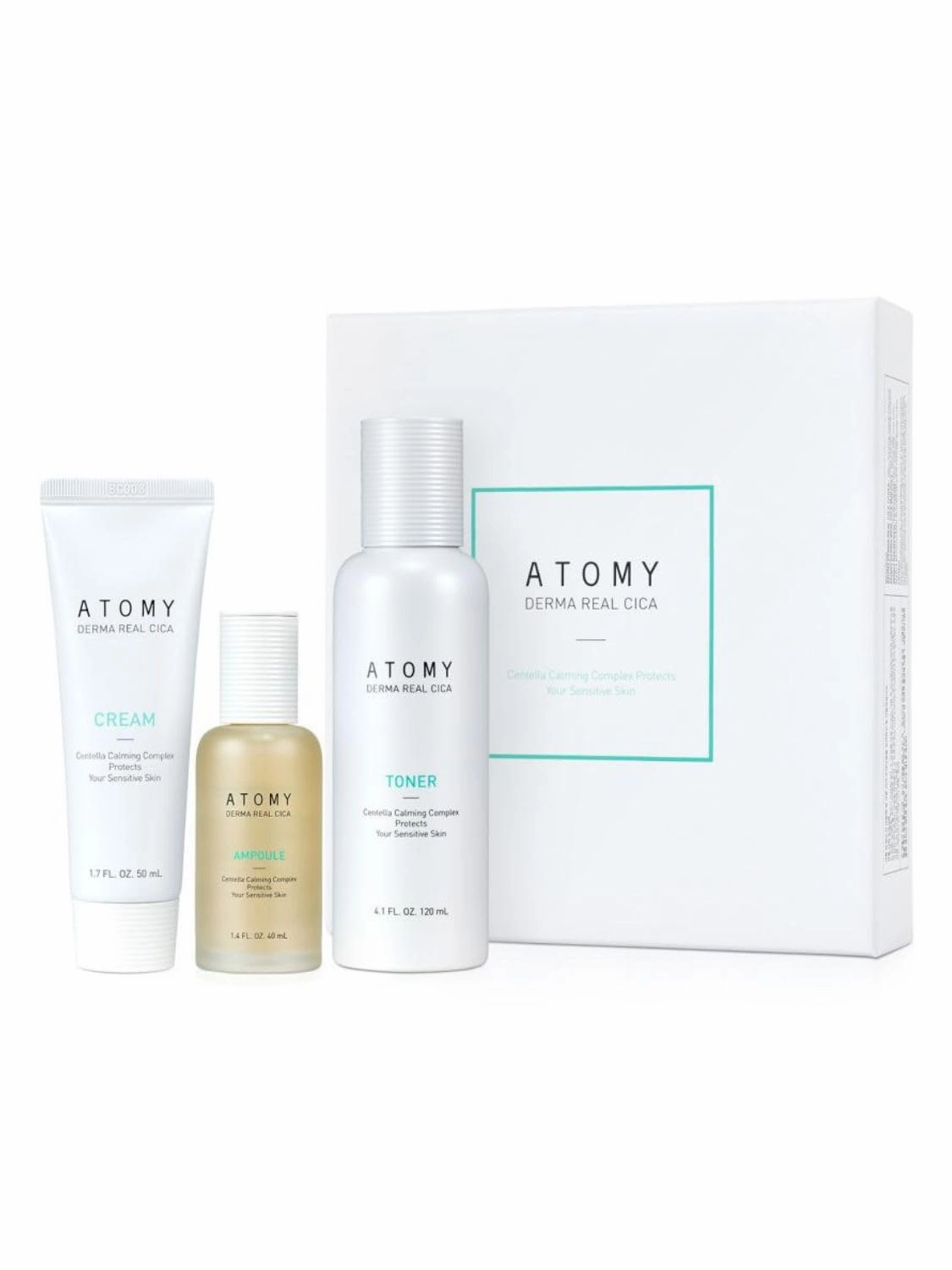 Calming Korean Skincare Set – Soothing Centella Asiatica Essentials – Toner, Emulsion & Cream – Hydrating Formula for Sensitive Skin – 3-Piece Kit – 7.1 fl oz Total