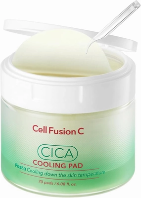 Cell Fusion C Post Alpha CICA Cooling Toner Pad, Redness Relieving & Cooling Korean Toner Pads, Centella Asiatica and Madecassoside, 70 Pads / 6.08 fl.oz.
