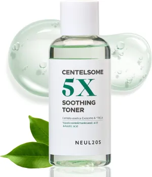 Centelsome 5X Soothing Toner 6.76 fl oz/200ml | Hydrating & Calming Korean Facial Toner with Green Tea, Centella Asiatica & Exosomes | Supports Sensitive, Dry & Acne-Prone Skin