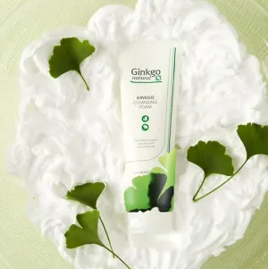 CHARMZONE Ginkgo Natural Cleansing Foam – Hydrating Daily Facial Cleanser | Creamy Botanical Foam for All Skin Types | Korean Skincare for Fresh & Nourished Skin (6.09 fl oz / 180 ml)