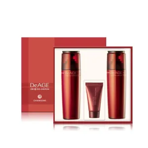 CHARMZONE Red Addition Skincare Set – Anti-Aging Toner & Emulsion with Red Wine & Pomegranate | Korean Skincare for Hydration & Radiance