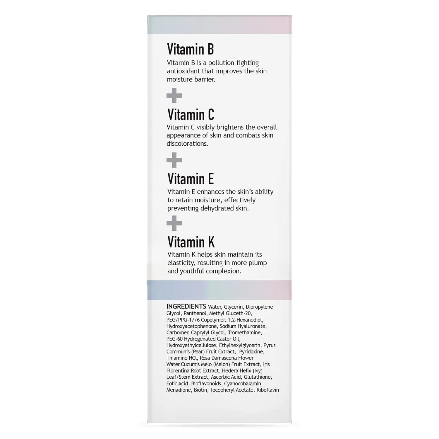 CLARA'S NEW YORK Multi Vitamin Facial Serum 30ml Antioxidants with Vitamin B C E K Concentration (for Hydration, Redness Calming, Sebum control) - Made in USA