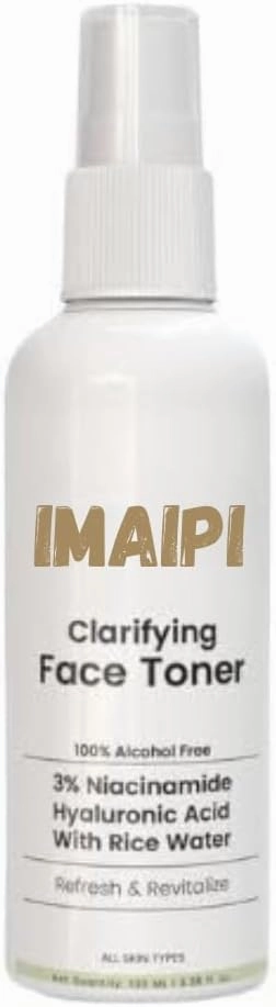 Clarifying Face Toner, 3% Niacinamide, Hyaluronic Acid with Rice Water, Alcohol-Free, 100ml