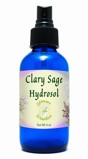 Clary Sage Hydrosol - Claire Sage Hidrosol - Refreshing Aromatherapy Pure Clary Sage Water - Facial Toner 4 oz Mister