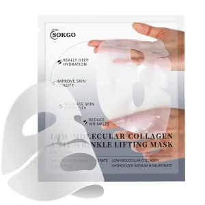 Collagen mask, Low Molecular Weight Collagen Mask, Deep Collagen Overnight Mask, Collagen Hydrogel Mask, Face Masks Skincare, Deep Collagen Anti Wrinkle Lifting Mask
