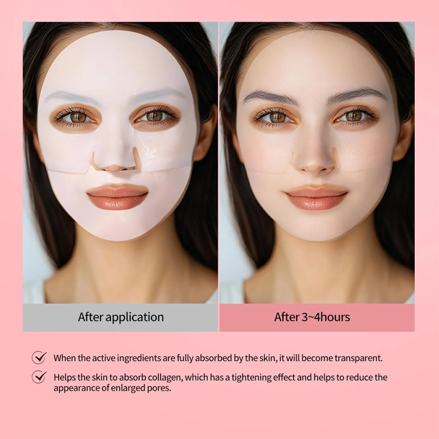 Collagen mask, Low Molecular Weight Collagen Mask, Deep Collagen Overnight Mask, Collagen Hydrogel Mask, Face Masks Skincare, Deep Collagen Anti Wrinkle Lifting Mask