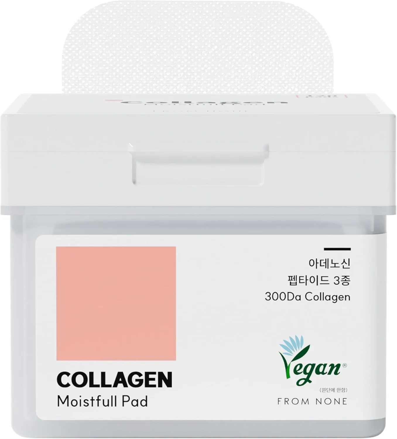 Collagen Moistfull Toner Padsㅣ120 Pads, Vegan Face Gauze Pads, Restore Elasticity, Tighten Wrinkles & Lines, Adenosine, Moisturizing, Hydrating, Rich Ampoule, for Sensitive Skin