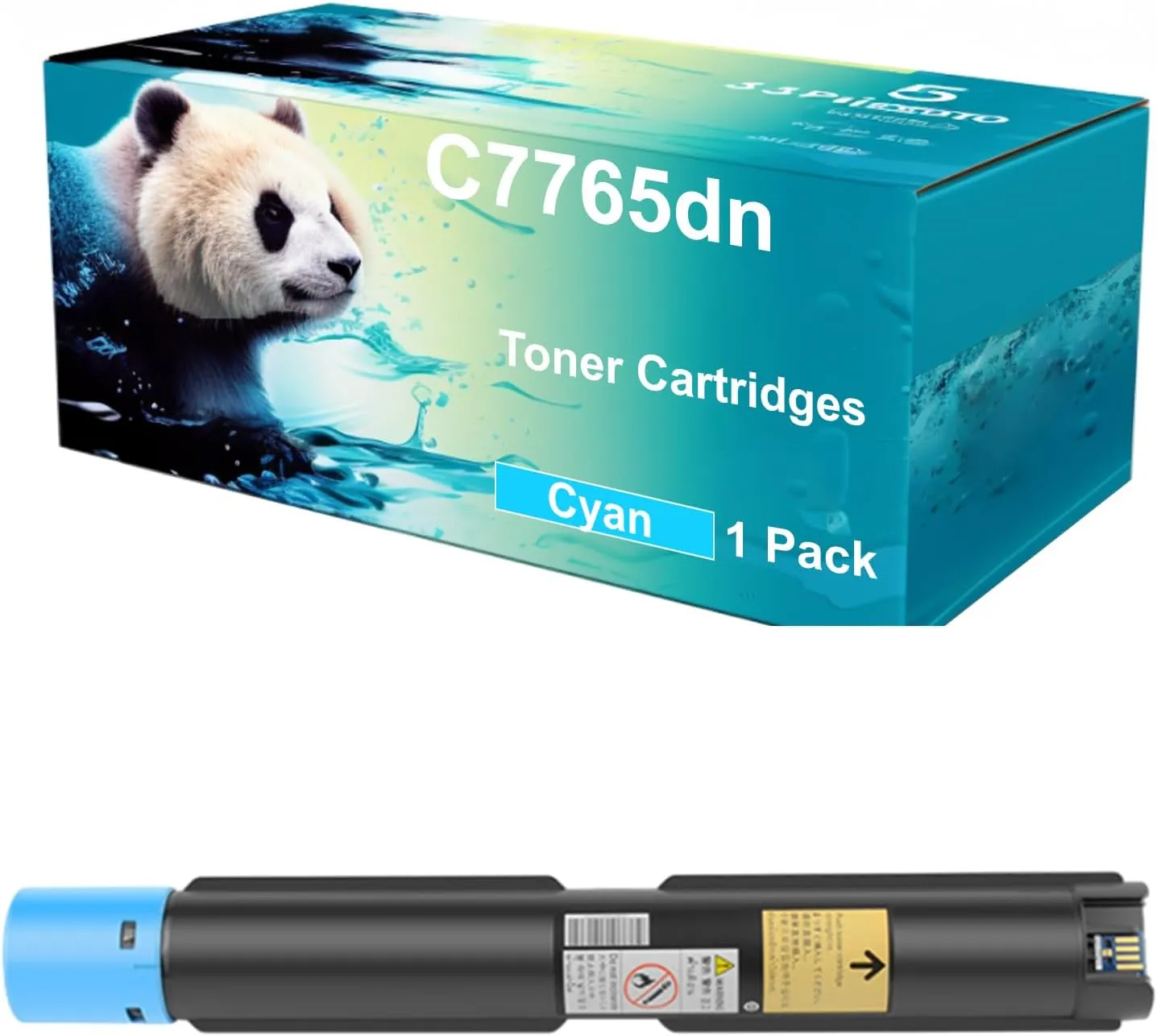 Compatible C7765dn Toner Cartridges for Dell C7765dn Color Printer Printer - Replacement for 332-1874 72MWT 332-1875 JD14R 332-1876 H10TX 332-1877 5Y7J4 YMC Toner Cartridges (Cyan 1Pack)