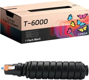 Compatible for Toshiba T-6000 Toner Cartridges Work for Toshiba E Studio 520 523 555 556 600 603 655 656 Printers, with Chip, High Yield 63400 Pages, Clear Printing (1 Pack Black)