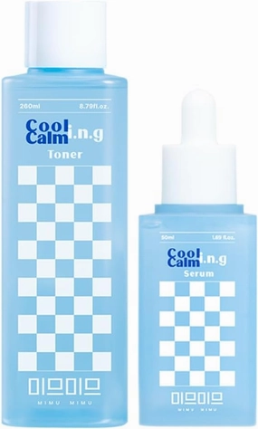 Cooling Calming i.n.g Toner Serum Duo｜Pore Tightening, Trouble Care, Silky Texture, Clean Beauty, EWG Green