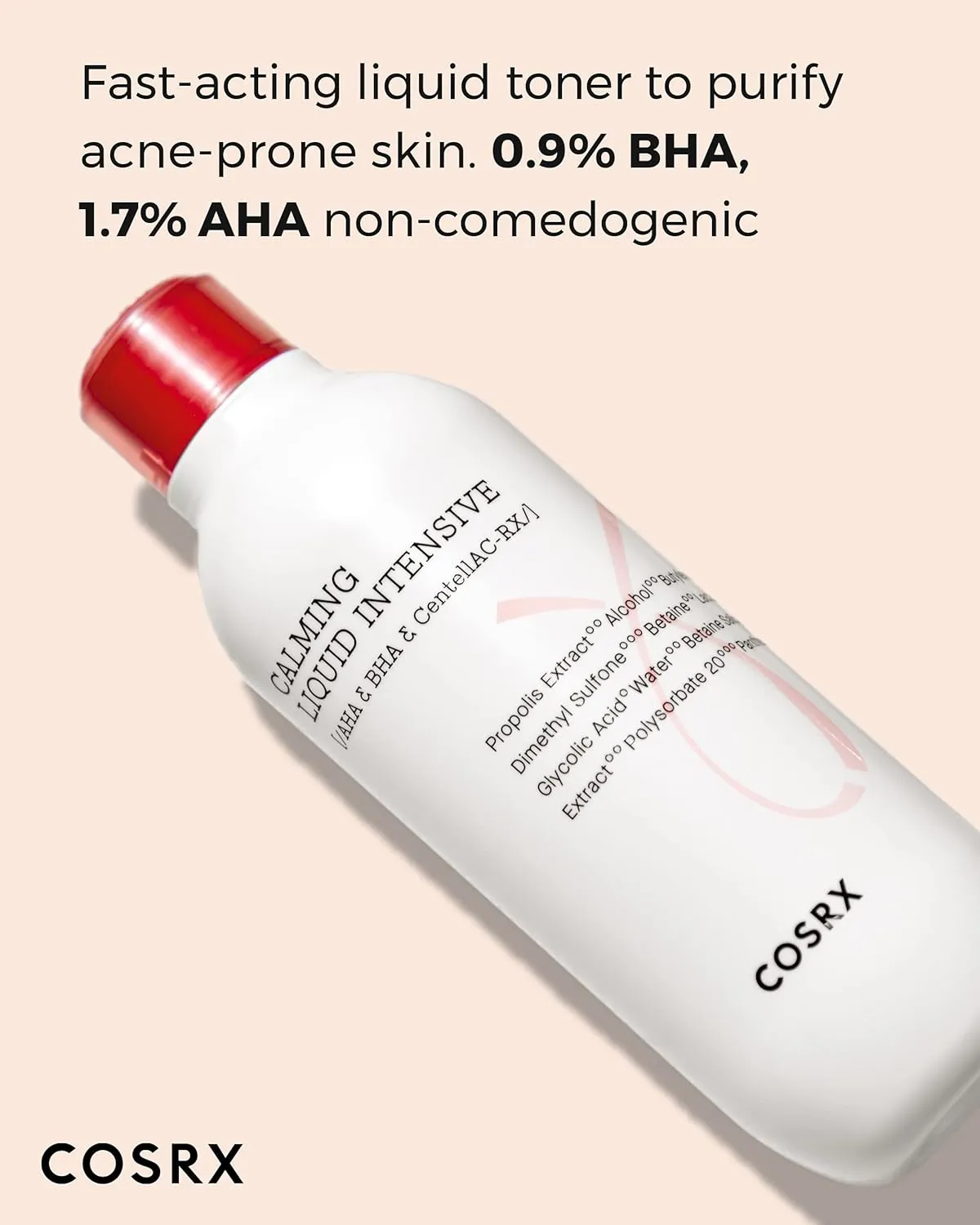 COSRX AC Collection Acne Calming Liquid Intensive, 4.22 fl.oz / 125ml | AHA, BHA Toner for Acne Prone Skin, Animal Testing Free, Parabens Free, Korean Skin Care