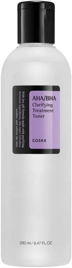 COSRX AHA/BHA Treatment Toner, Facial Exfoliating Spray for Whiteheads, Pores, and Uneven Skin, 9.46 fl.oz/ 280ml, Not Tested on Animals, No Parabens, No Sulfates, Korean Skin Care