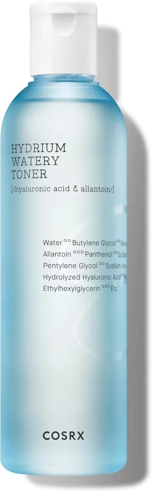 COSRX Hydrium Watery Toner, 280ml / 9.46 fl.oz | Moisturizing Korean Toner | Hyaluronic Acid, Allantoin, Panthenol | Korean Skin Care, Not Tested on Animals, Paraben Free