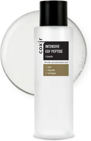 coxir Intensive EGF PEPTIDE Toner [50ml / 5.07 fl.oz.] l Day & Night Daily Toner for Face with EGF(Epidermal Growth Factor), Peptide Filtrate for Dull l Hydrating, Smoothing, Calming, Moisturizing