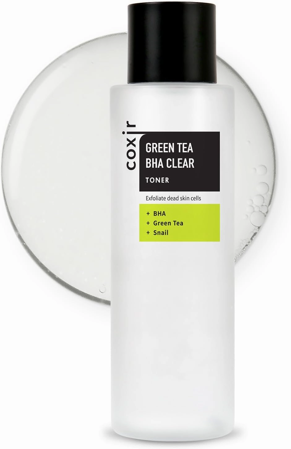 coxir Greentea BHA Clear Toner |Hydrates, Purifying and mild exfoliating Facial Toner| Korean Skin Care, Cruelty Free, Paraben Free [150ml/5.07 fl.oz]
