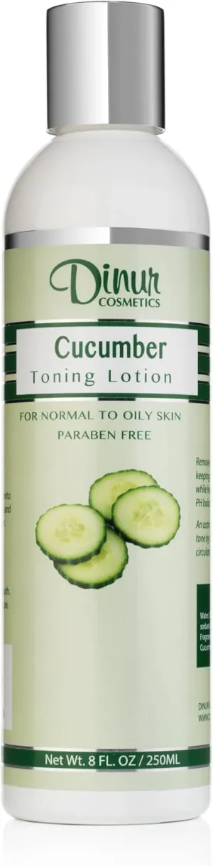 Cucumber Toning Lotion for Normal to Oily Skin Natural Hydrating Toner Helps to Store Skin Natural pH Balance Tightens Pores Refreshing Skin Healthy Glow 8 fl. oz. 250 ml.