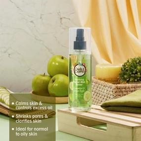 Cucumber and Green Apple Calming Facial Mist Toner - Instant Freshness, Shrinks Pores | Normal to Oily Skin | 200ml | Alcohol-Free, Paraben-Free