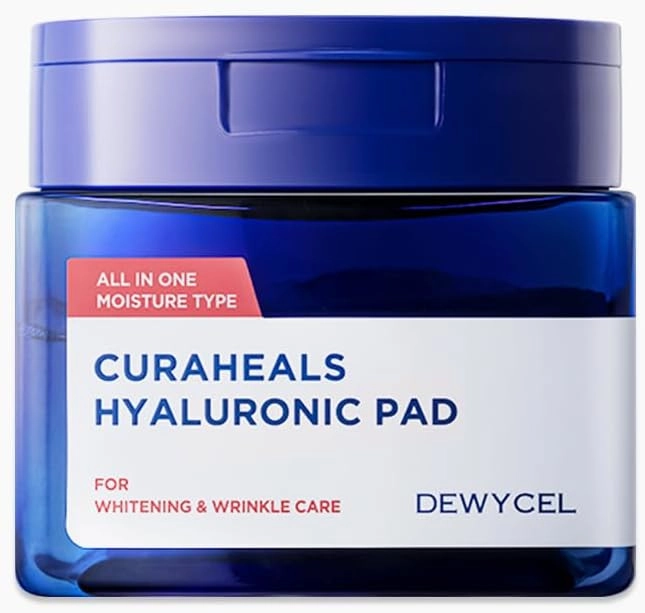 CURAHEALS HYALURONIC PAD | 6-in-1 Toner, Serum, and Lotion for Pore Care, Hydration & Exfoliation | Natural Soothing with Exo-CICA and D-Panthenol | Vegan & Biodegradable Sheets | 70 Pads
