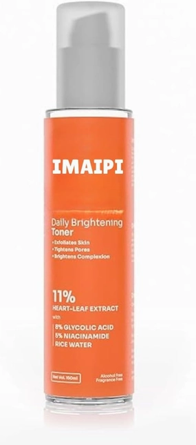 Daily Brightening Face Toner, 11% Heartleaf Extract, 8% Glycolic Acid, 5% Niacinamide, 150ml, Alcohol-Free